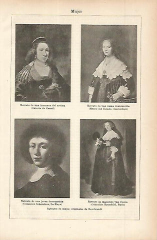 LAMINA ESPASA 11464: Retratos de mujer por Rembrandt