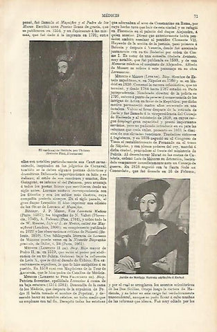 LAMINA ESPASA 11943: El cardenal de Medicis por Tiziano