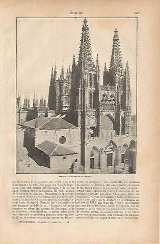 LAMINA ESPASA 11905: La Catedral de Burgos