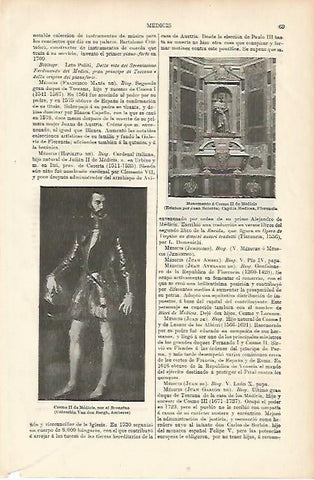 LAMINA ESPASA 11942: Cosme II de Medicis por Bronzino