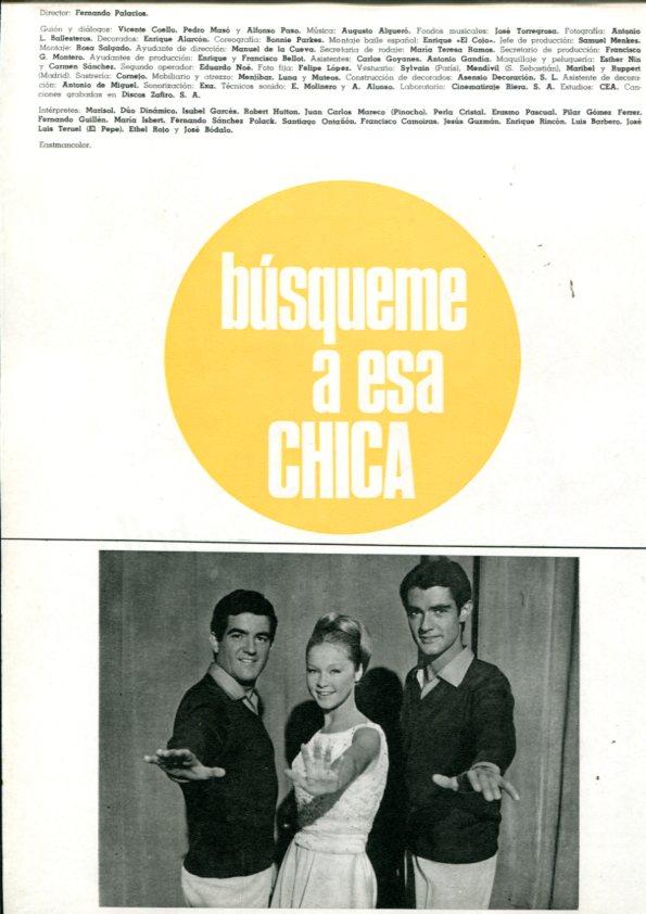 Ficha cine Suevia Films: La bella Otero y Busqueme a esa chica