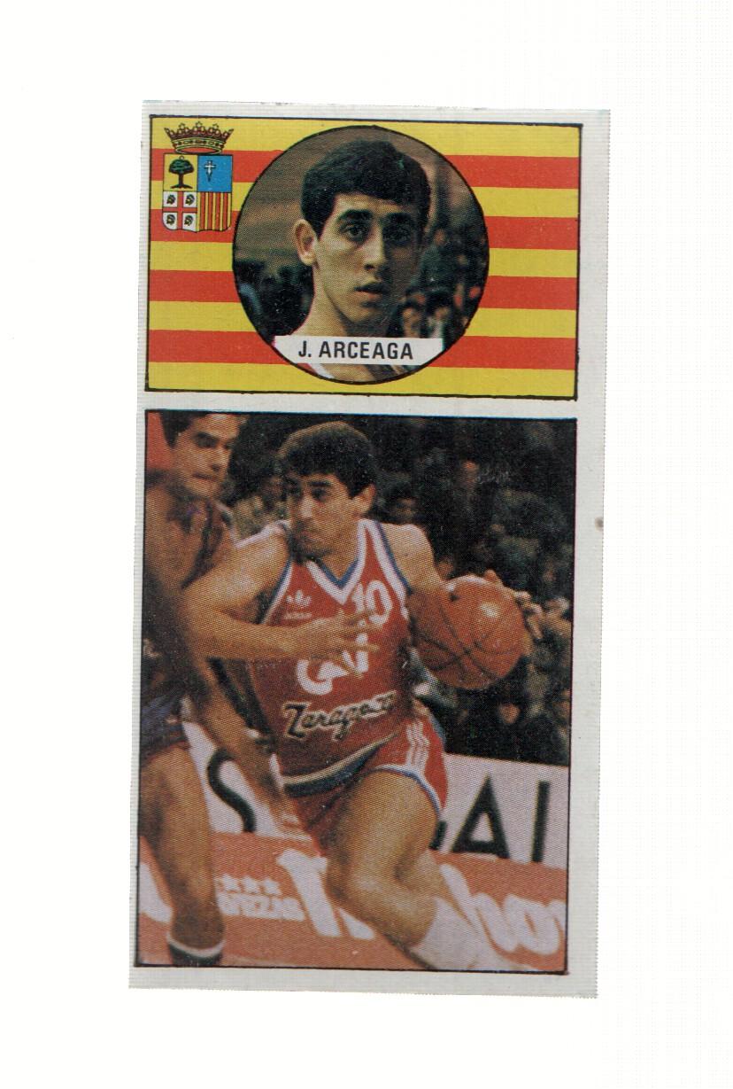 Cromo: Baloncesto 1986-1987: numero 038: Jose Arceaga del Cai Zaragoza