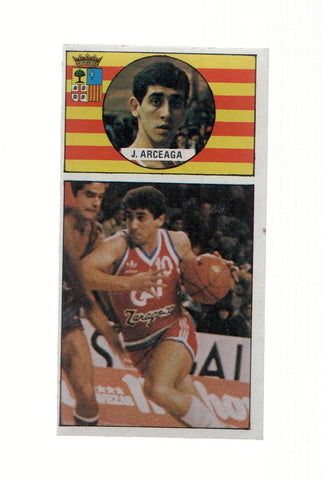 Cromo: Baloncesto 1986-1987: numero 038: Jose Arceaga del Cai Zaragoza