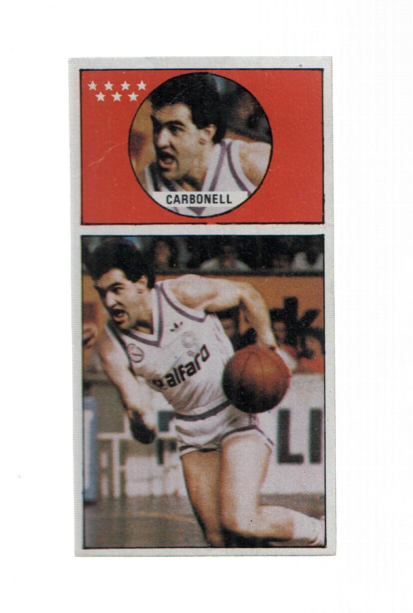 Cromo: Baloncesto 1986-1987: numero 124: Carbonell del Real Madrid