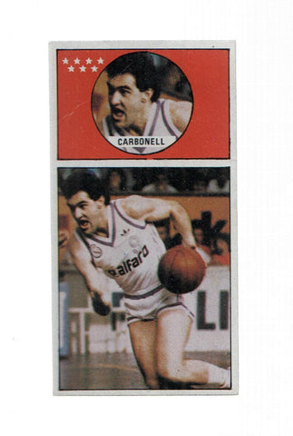 Cromo: Baloncesto 1986-1987: numero 124: Carbonell del Real Madrid