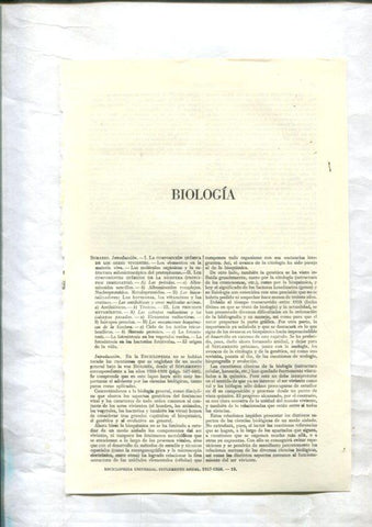 ESPASA 1957/1958: Apendice Biologia : 48 paginas