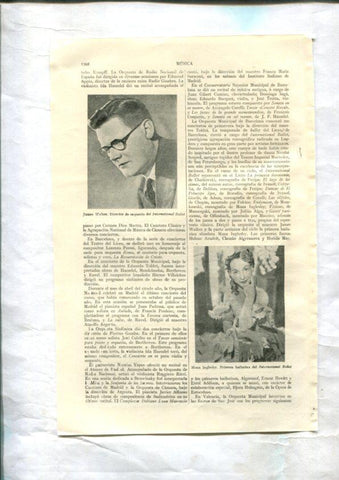 ESPASA 1953/1954: Apendice de 22 paginas dedicado a la Musica