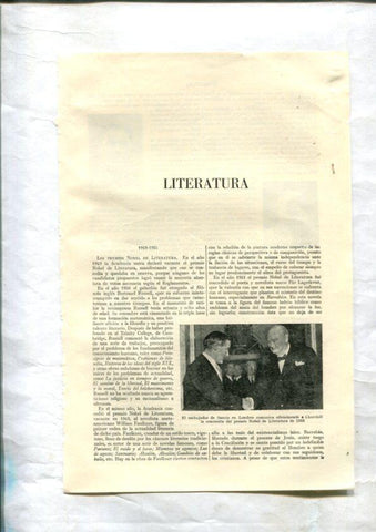 ESPASA 1953/1954: Apendice de 22 paginas dedicado a la Literatura