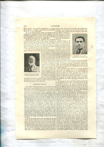 ESPASA 1953/1954: Apendice de 22 paginas dedicado a la Literatura