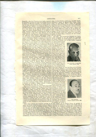 ESPASA 1953/1954: Apendice de 22 paginas dedicado a la Literatura
