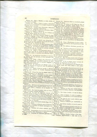 ESPASA 1957/1958: Apendice de 16 paginas dedicado a Efemerides