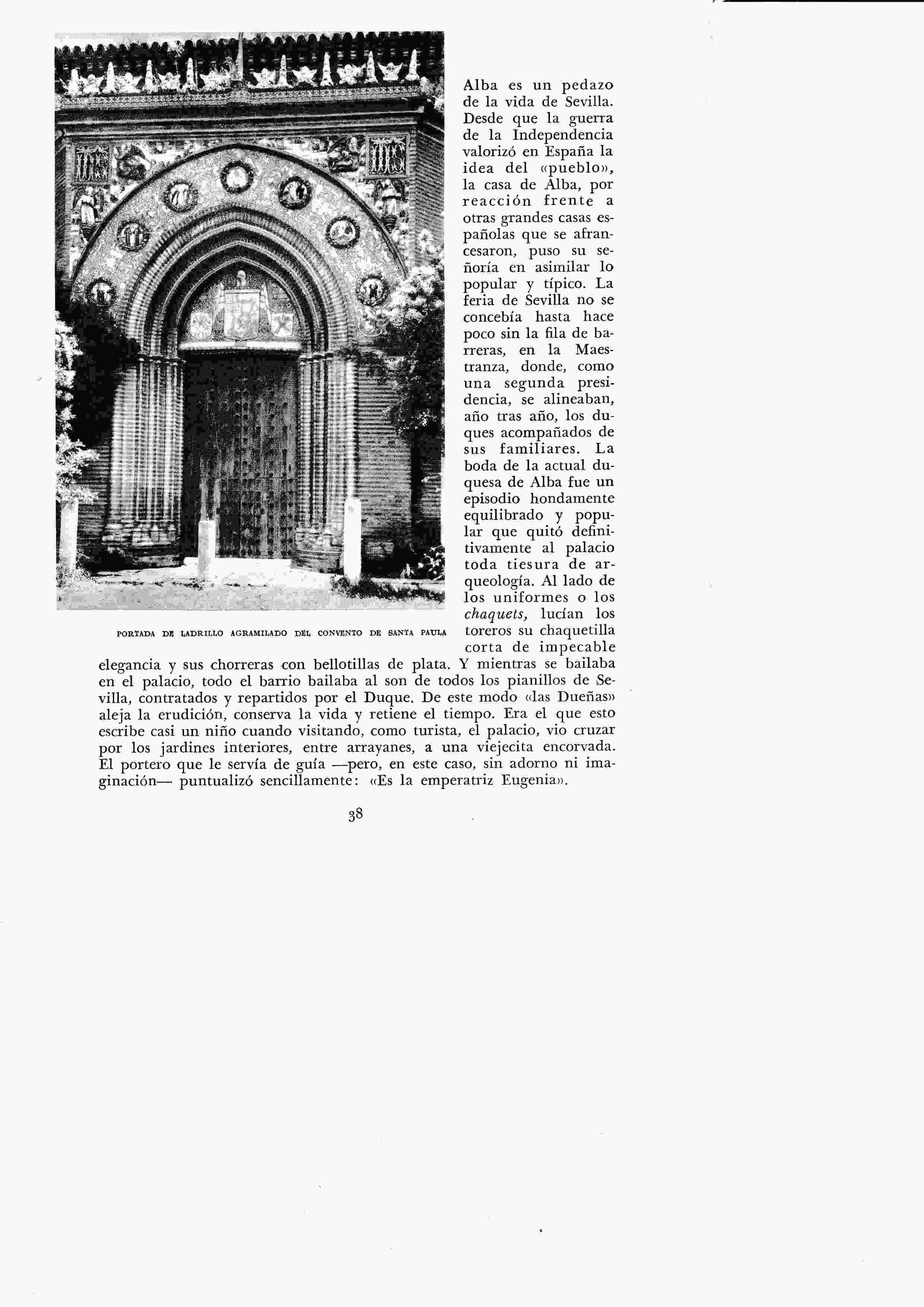 LAMINA 6330: Portada de ladrillo agramilado Convento de Santa Paula 