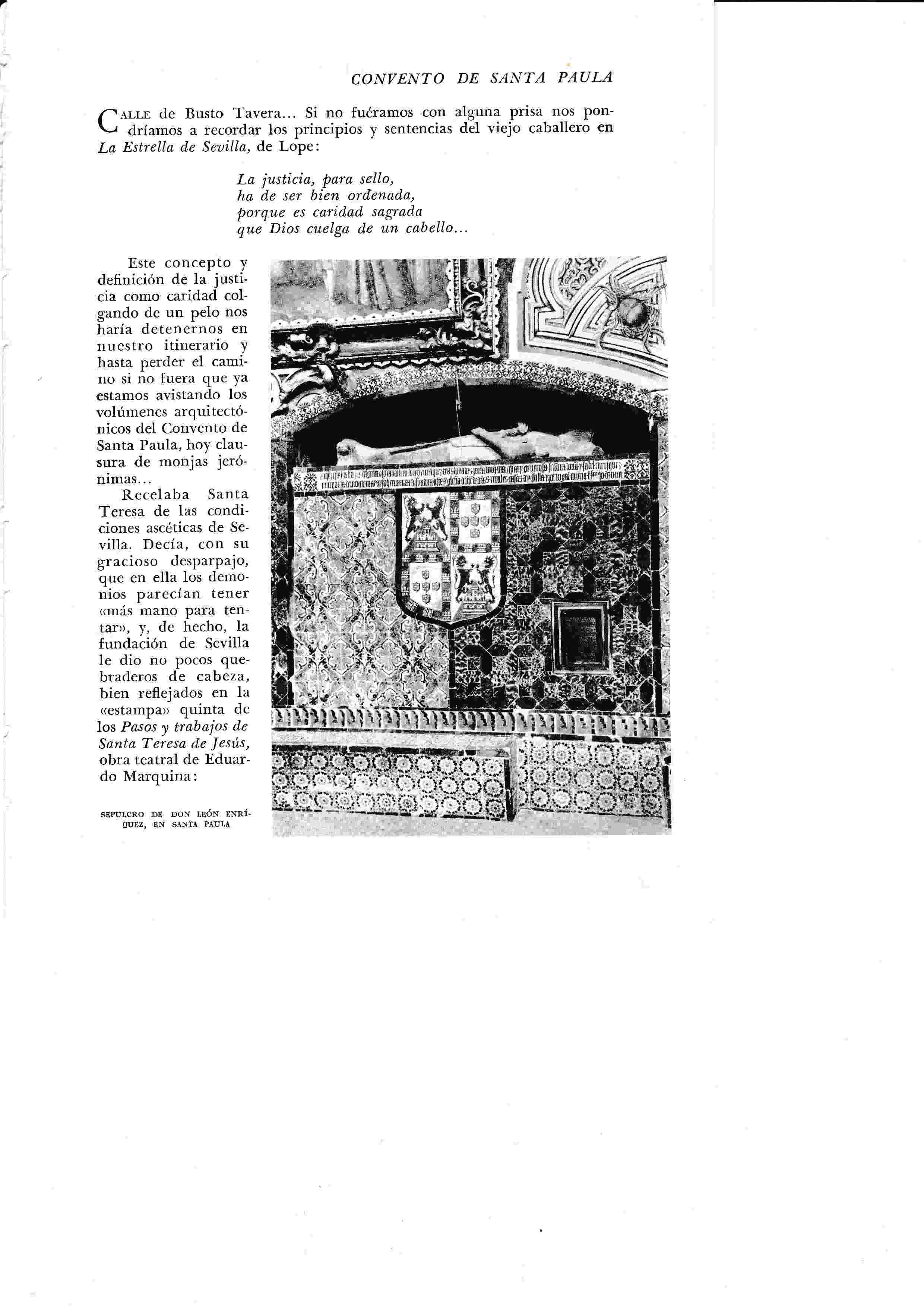 LAMINA 6331: Sepulcro de Don Leon Enriquez en Santa Paula
