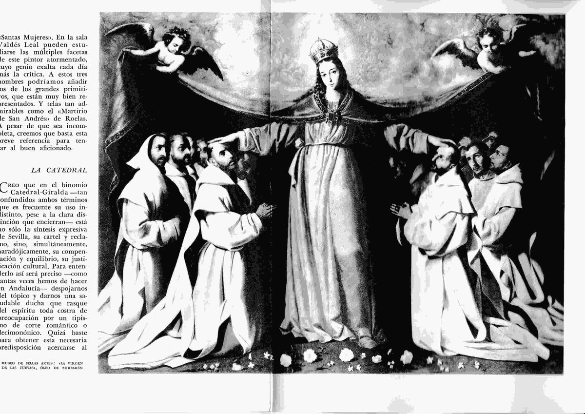 LAMINA 6334: La Virgen de las Cuevas de Zurbaran