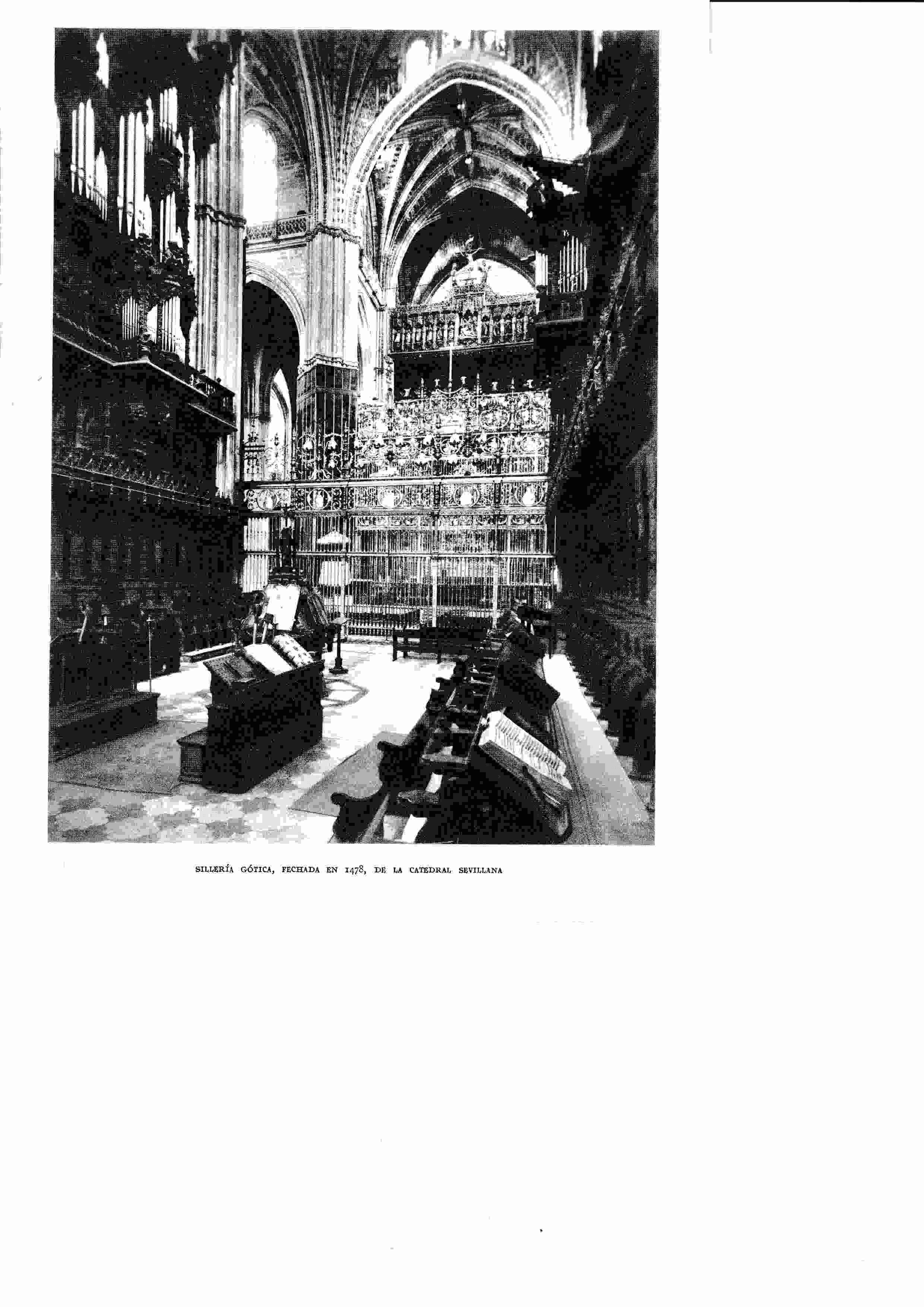 LAMINA 6337: Silleria gotica de 1478 de la catedral de Sevilla