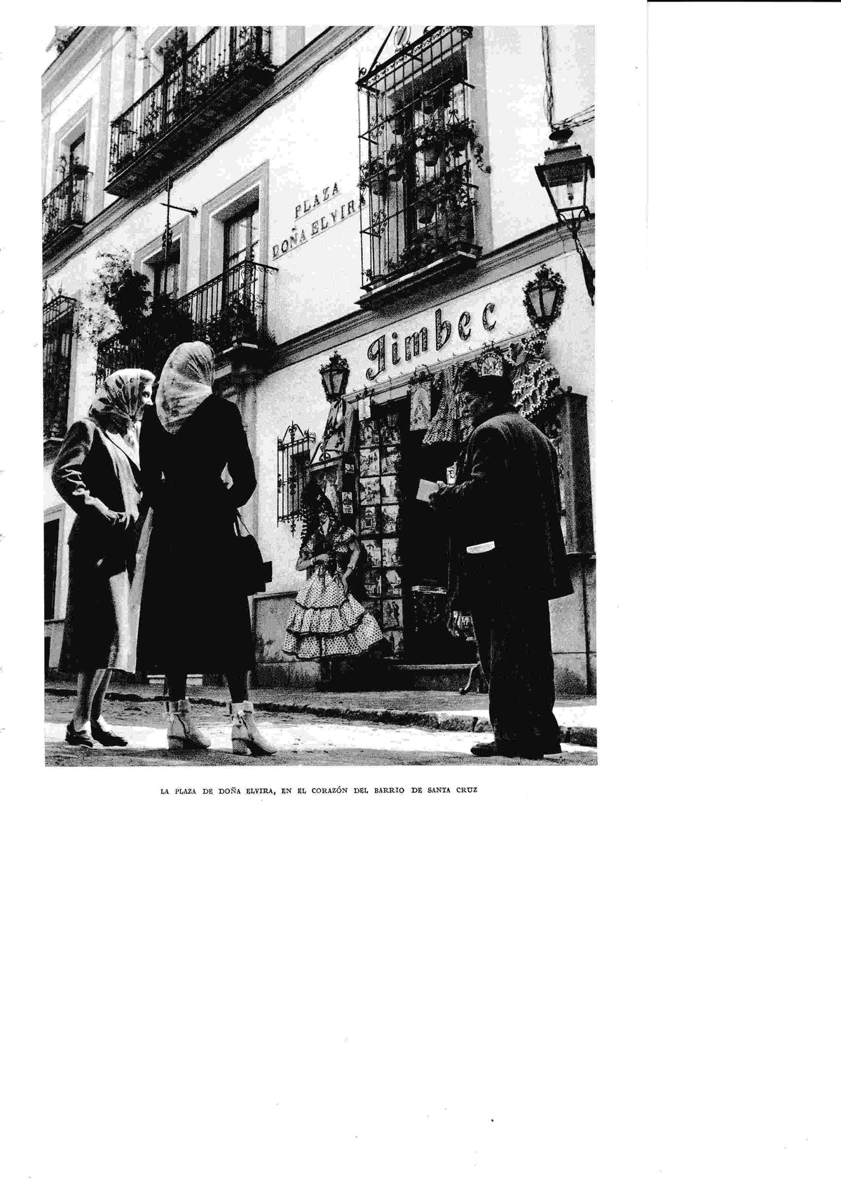 LAMINA 6349: La plaza de Doña Elvira en el barrio de Santa Cruz
