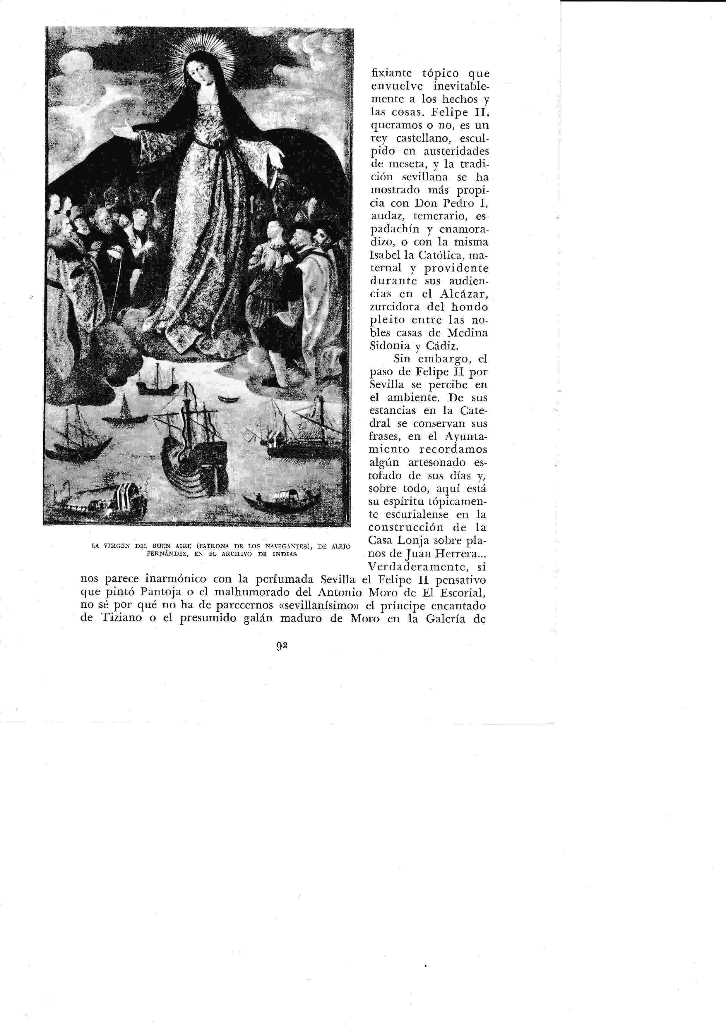 LAMINA 6356: La Virgen del Buen Aire de Alejo Fernandez patrona de los navegantes