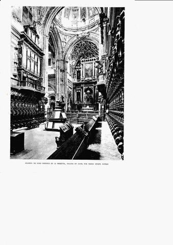 LAMINA 6390: Silleria del coro barroco en la mezquita tallada por Pedro Conejo