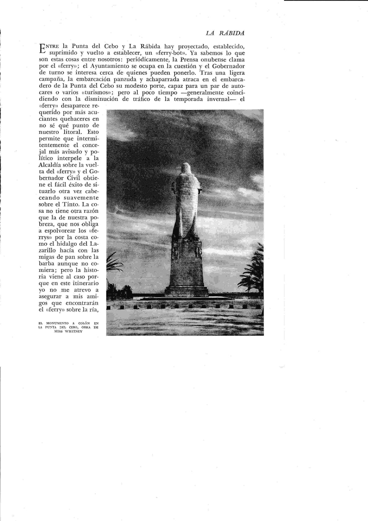 LAMINA 6419: El monumento a Colon en la Punta del cebo