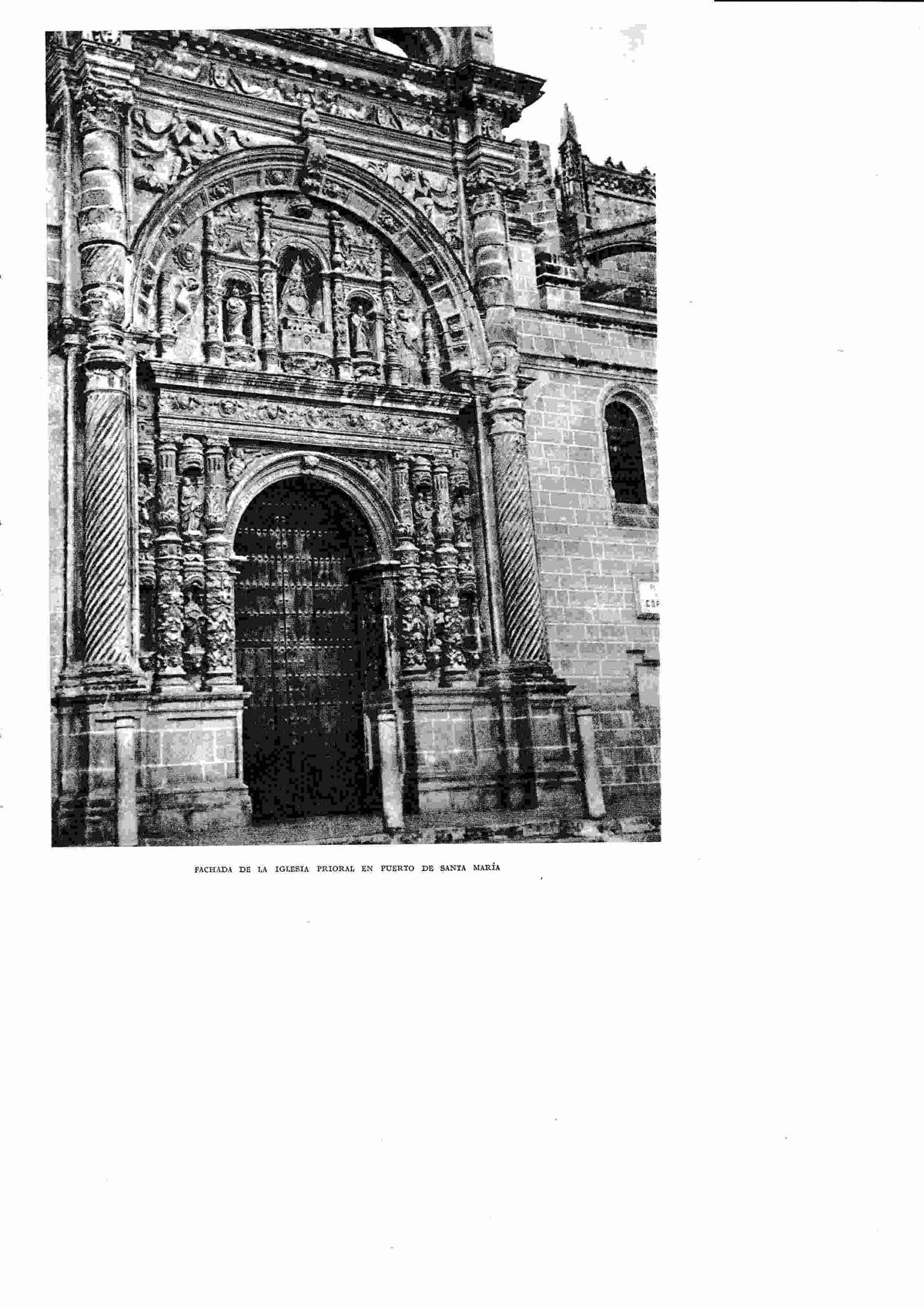 LAMINA 6439: Fachada de la iglesia prioral en Puerto Santa Maria