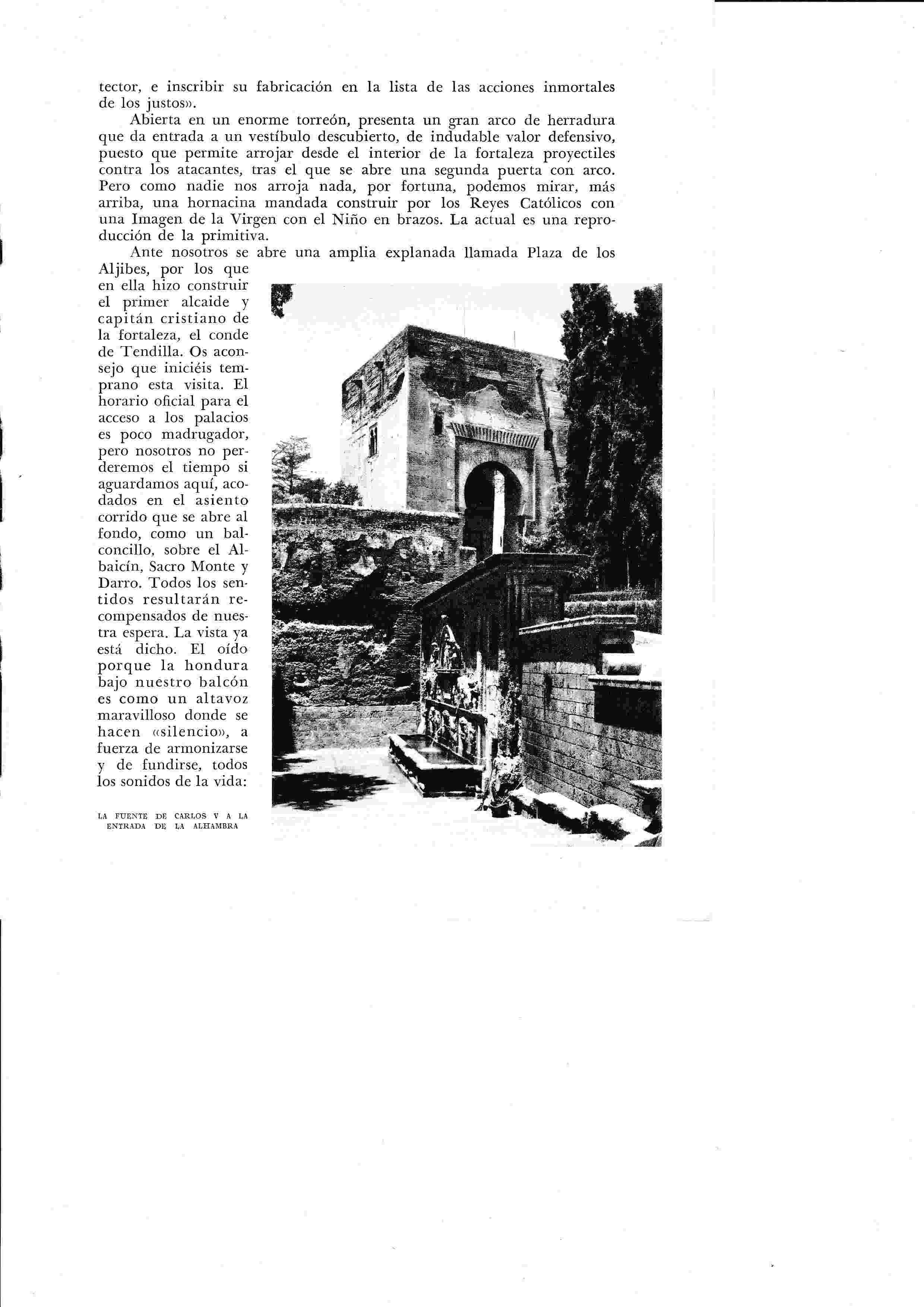 LAMINA 6484: La fuente de Carlos V a la entrada de La Alhanbra