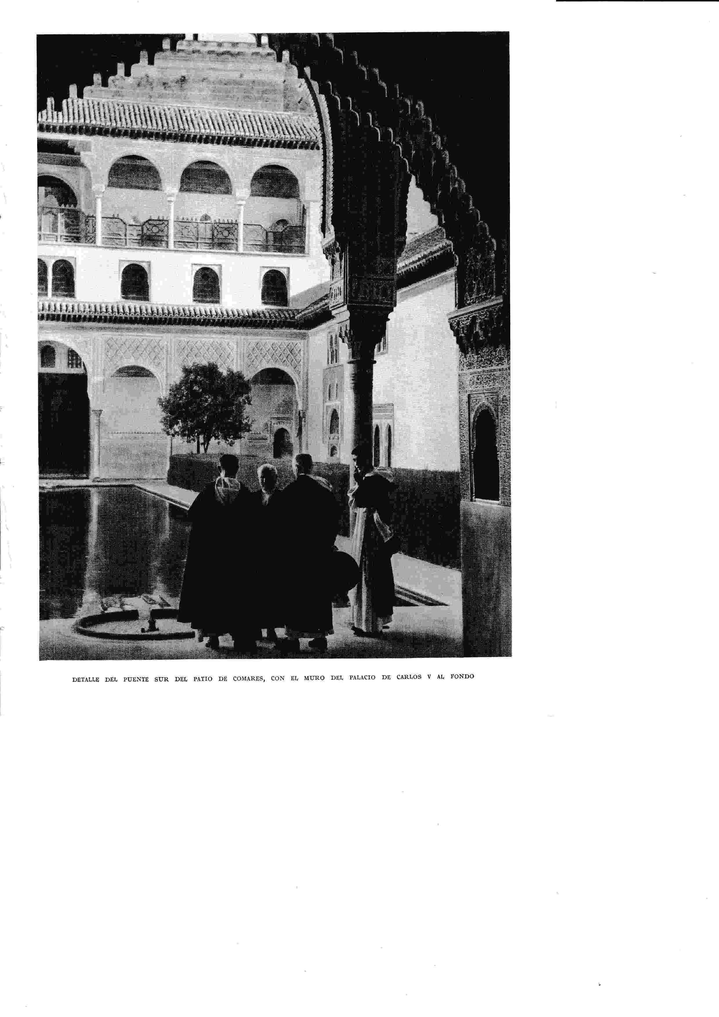 LAMINA 6486: Puente Sur del Patio de Comares con muro palacio Carlos V