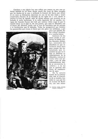 LAMINA 6494: Las infantas desde Comares grabado romantico