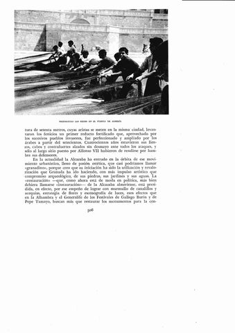 LAMINA 6515: Preparando las redes en el puerto de Almeria