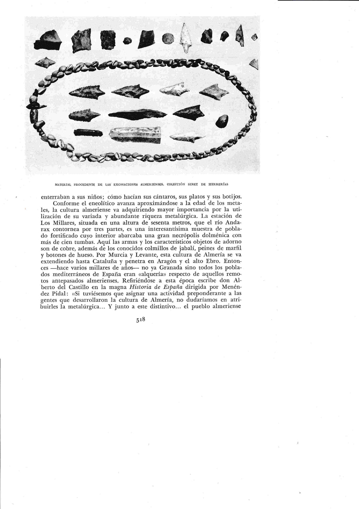 LAMINA 6521: Material de las excavacones almerienses coleccion Siret de Herrerias
