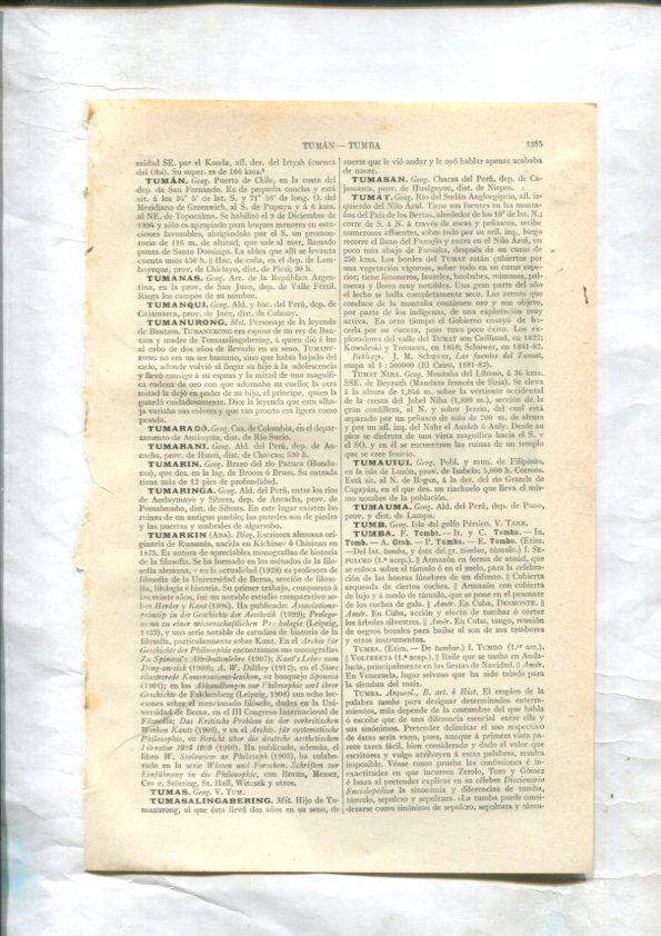 ESPASA 1928: Articulo de 47 paginas sobre Tumbas