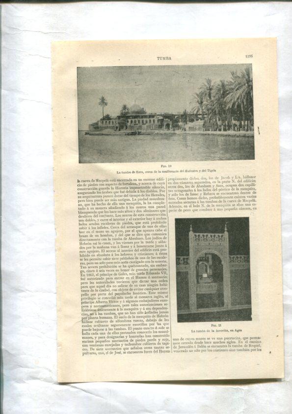 ESPASA 1928: Articulo de 47 paginas sobre Tumbas