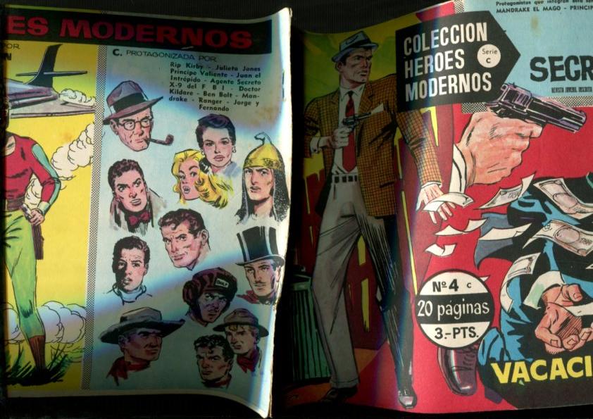 Heroes Modernos serie C numero 04: Agente Secreto X-9 del F.B.I (numerado 4 en trasera)