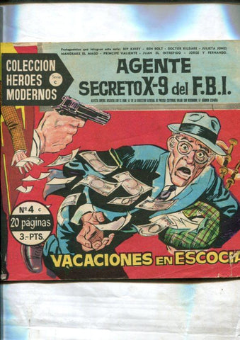 Heroes Modernos serie C numero 04: Agente Secreto X-9 del F.B.I (numerado 2 en trasera)