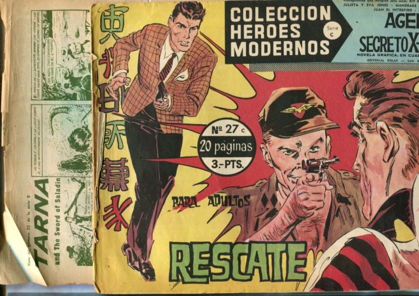 Heroes Modernos serie C numero 27: Agente Secreto X-9 del F.B.I: numerado 2 en trasera)