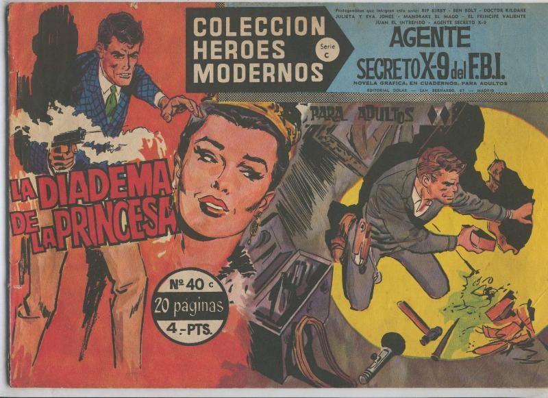 Heroes Modernos serie C, numero 40: Agente Secreto X-9 del FBI (numerado 1 en trasera)
