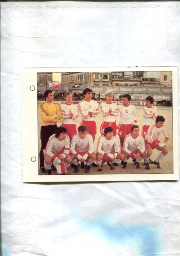Estrellas del Mundial 82 numero 108: Seleccion de Polonia