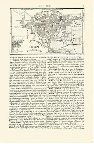 LAMINA ESPASA 13659: Plano de Riom Francia