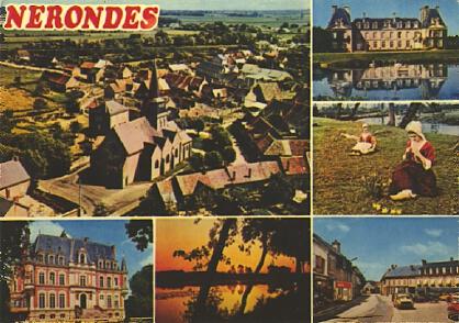 POSTAL 57477: Nerondes (Cher) Vue generale aerienne