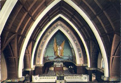POSTAL 57501: Les environs de Thonon – Evian Vongy Notre Dame du Leman interieur de l eglise