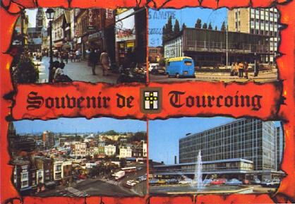 POSTAL 57508: Souvenir de Tourcoing vue generale