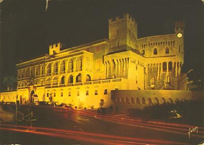 POSTAL 57514: Principaute de Monaco Le Palais du Prince illumine
