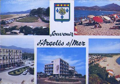 POSTAL 57540: Souvenir d Argeles s/mer Vue vers la Plage