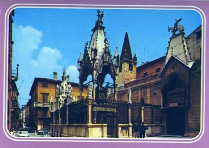 POSTAL 57557: Verona Arche Scaligere e S. Maria Antics