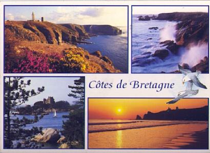 POSTAL 57595: Cotes de Bretagne Le Cap Frehel la cote de Granit Rose et le Toulinguet