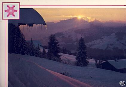 POSTAL 57596: Regard sur la montagne en hiver