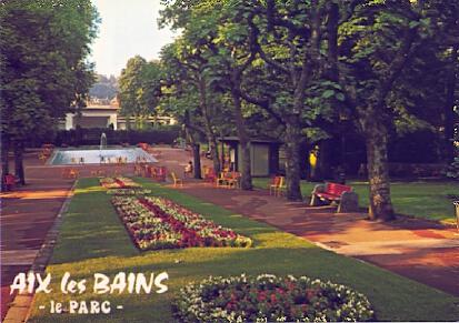 POSTAL 57603: Aix les Bains le parc (Savoie)