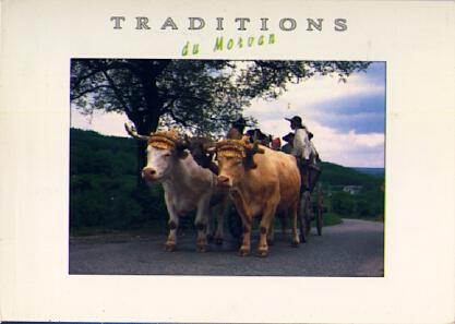 POSTAL 57614: Traditions du Morvan: Promenade en Char a Boeufs