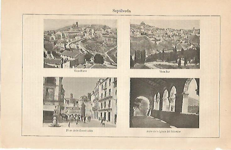 LAMINA ESPASA 605: Vistas de Sepulveda Salamanca