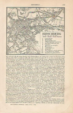 LAMINA ESPASA 673: Plano de Hirschberg Alemania