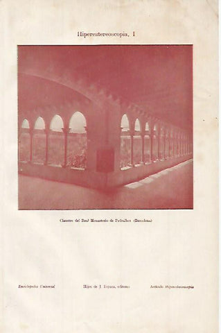 LAMINA ESPASA 677: Claustro del Real Monasterio de Pedralbes Barcelona